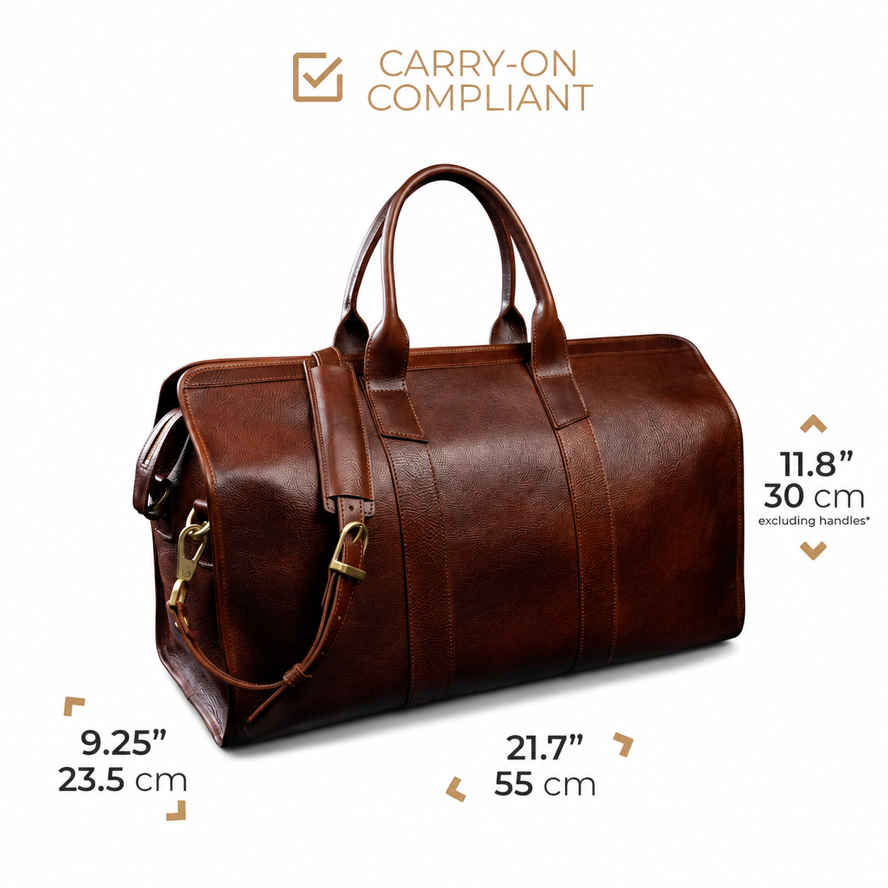 Pieltoro Genuine Leather Travel Duffle Bag - Image 4