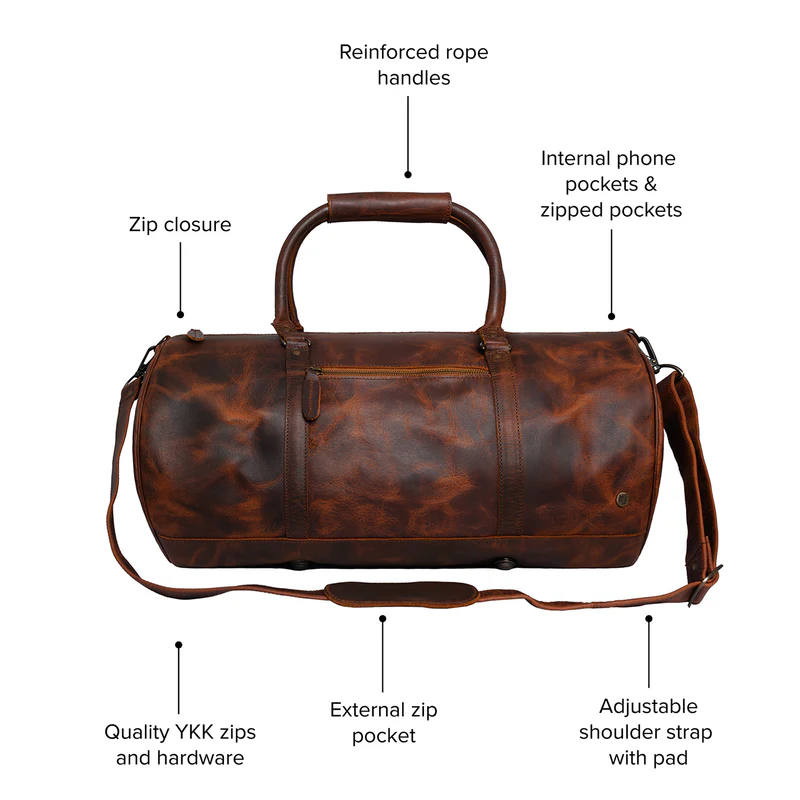 Pieltoro Heritage Duffel Bag for Men & Women - Image 2