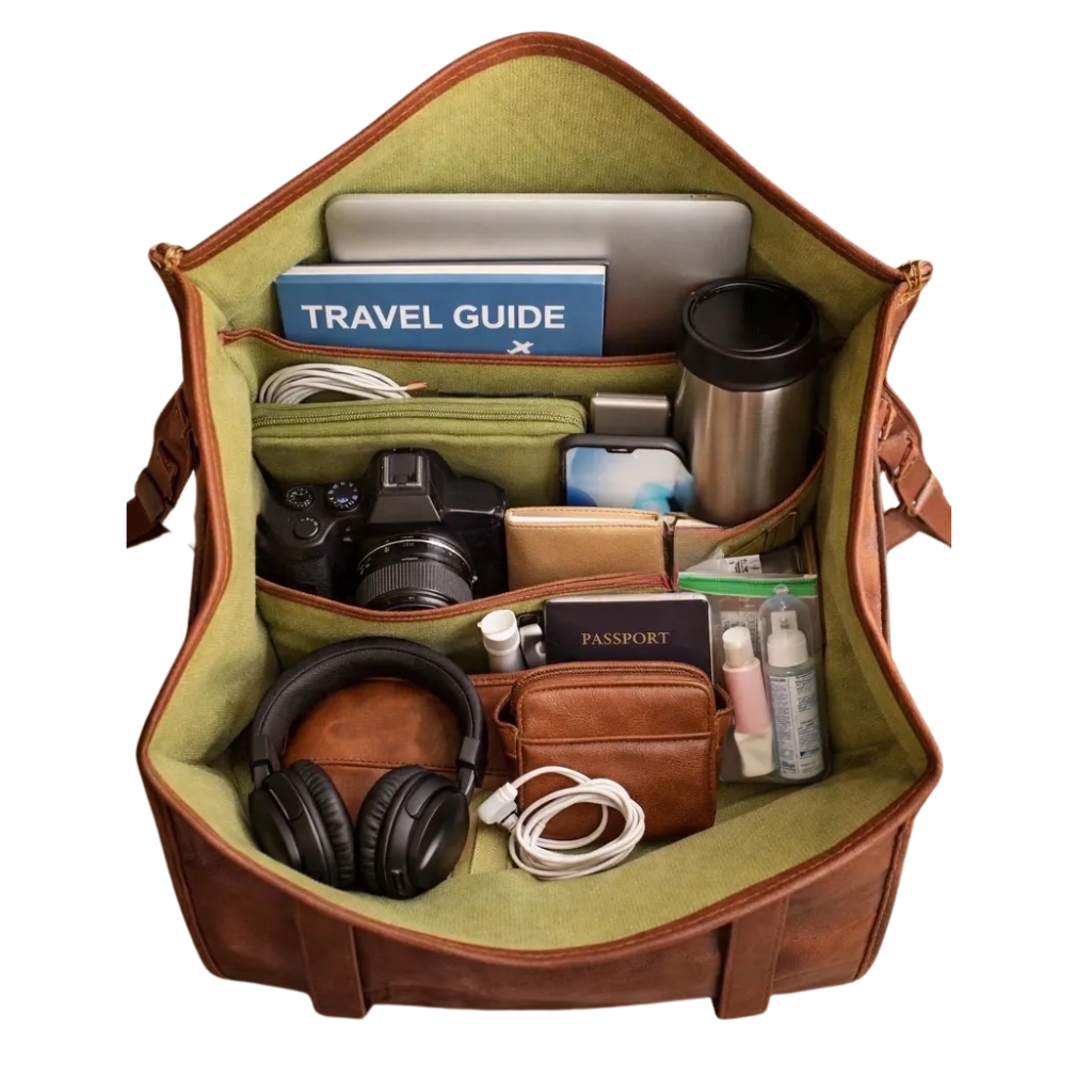 Heritage Luxury Roller Leather Bagpack - Image 3
