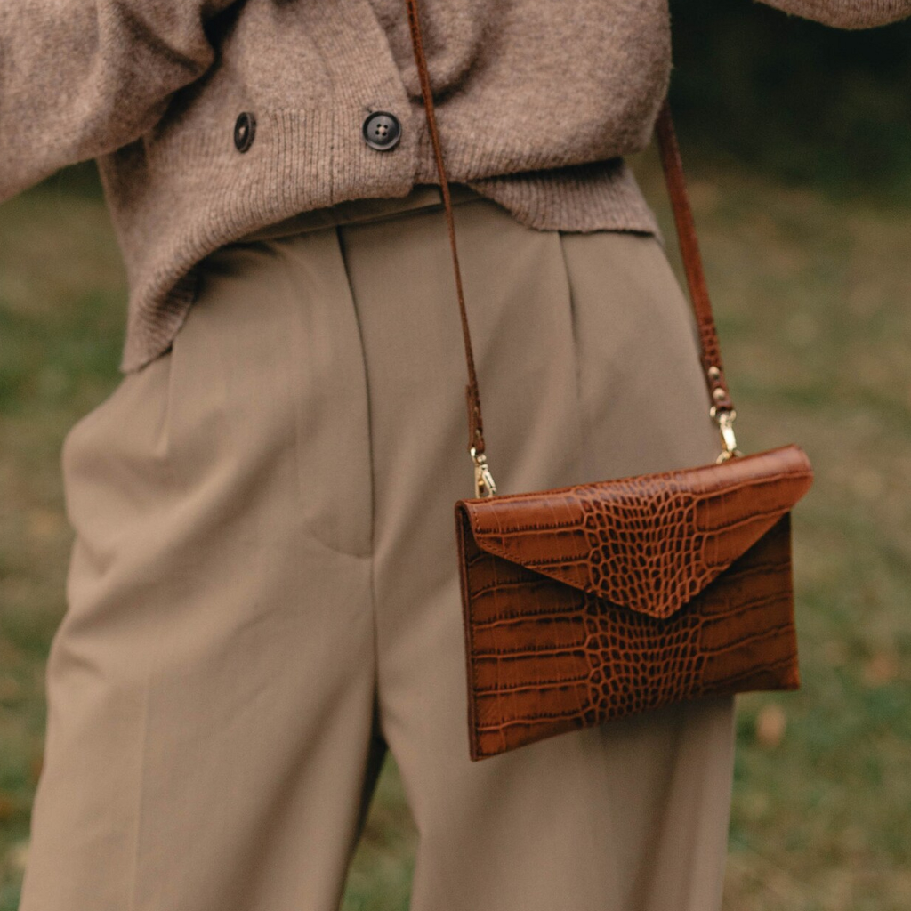 Croc-Embossed Ladies Clutch - Image 4