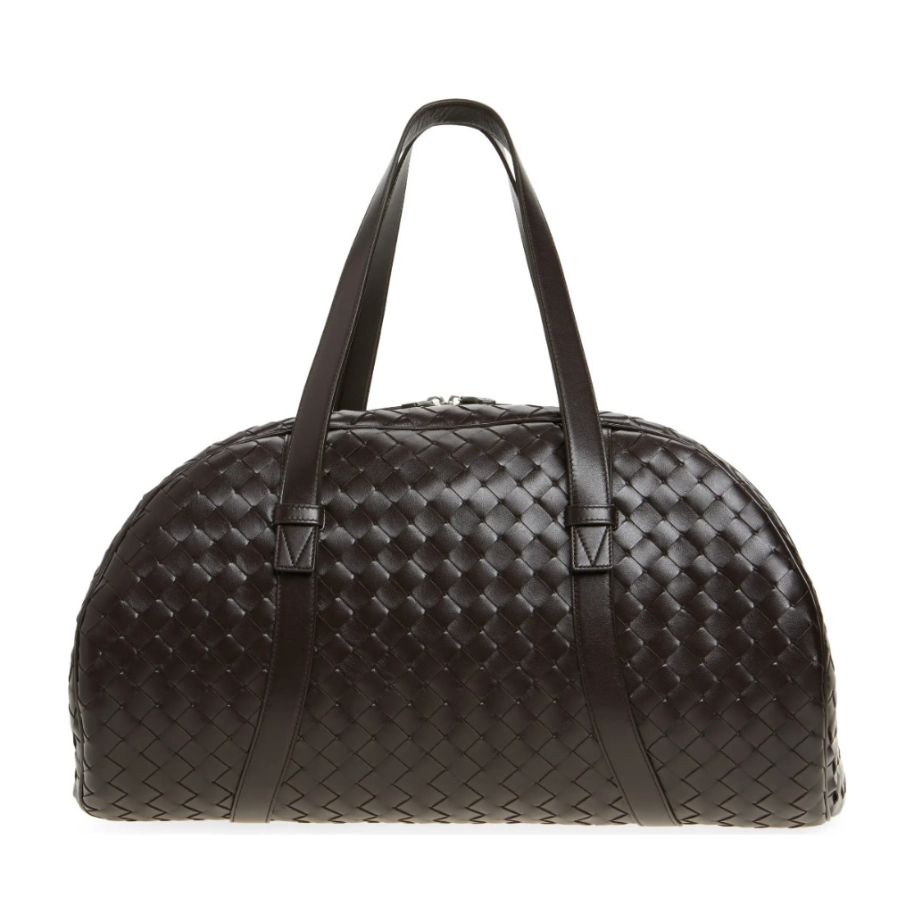 Intrecciato Leather Duffle Bag