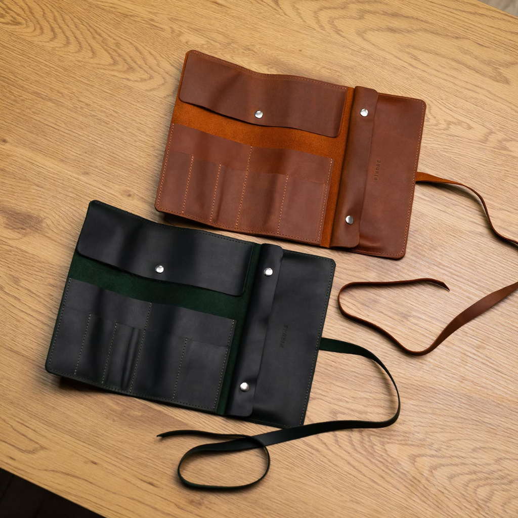 Rustic Roll-up Leather Bag - Image 4