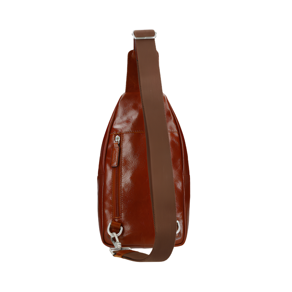 Rich Cognac-Brown Leather Sling bag - Image 4