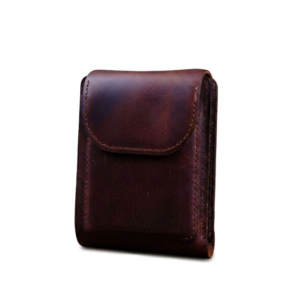 Double-fold Genuine Leather Holder