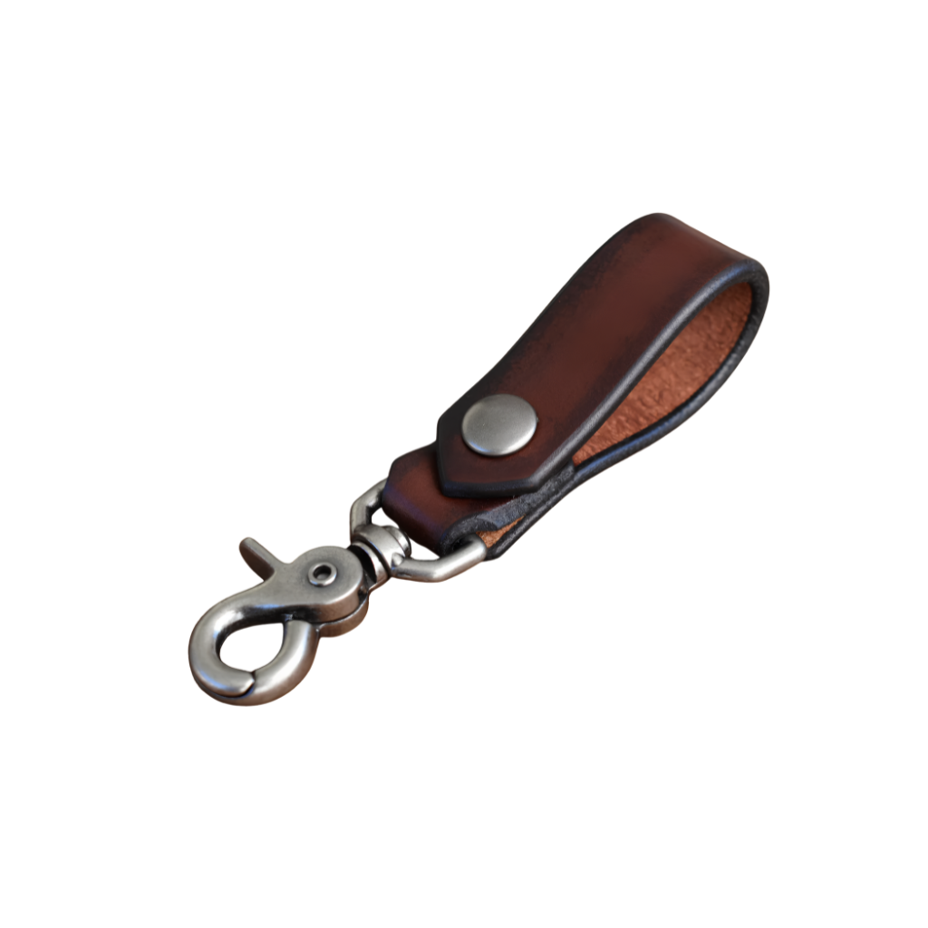 Leather Keyring with Belt Clip