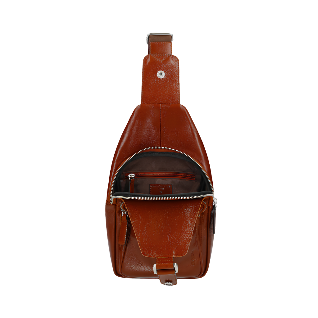 Rich Cognac-Brown Leather Sling bag - Image 2
