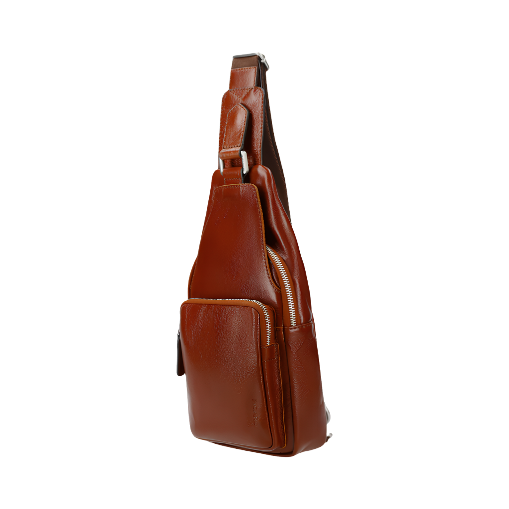 Rich Cognac-Brown Leather Sling bag - Image 3