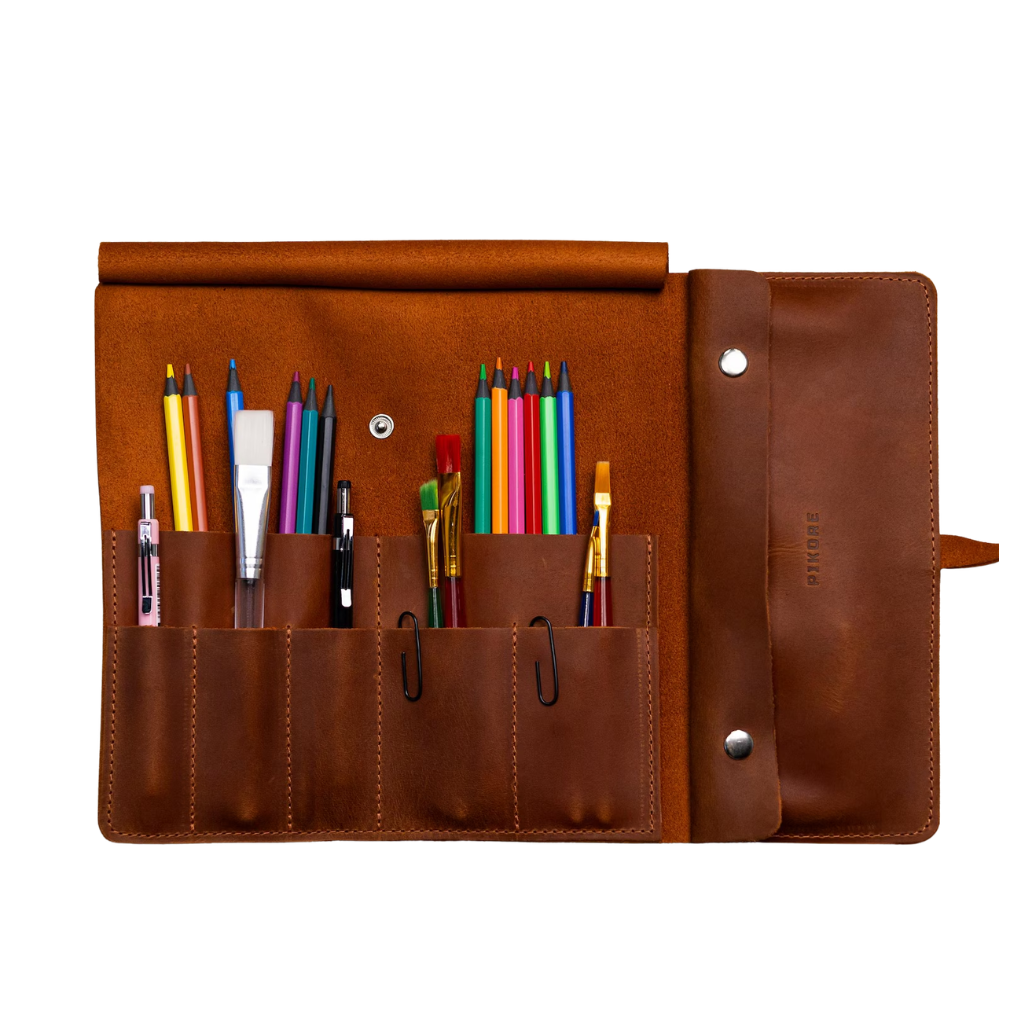 Rustic Roll-up Leather Bag