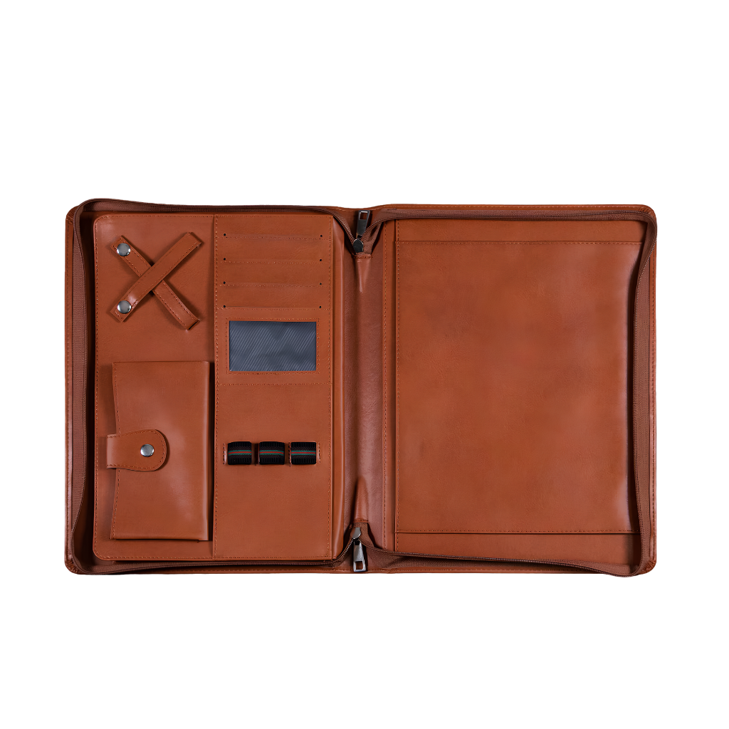 Tech-Travel Leather Portfolio - Image 2