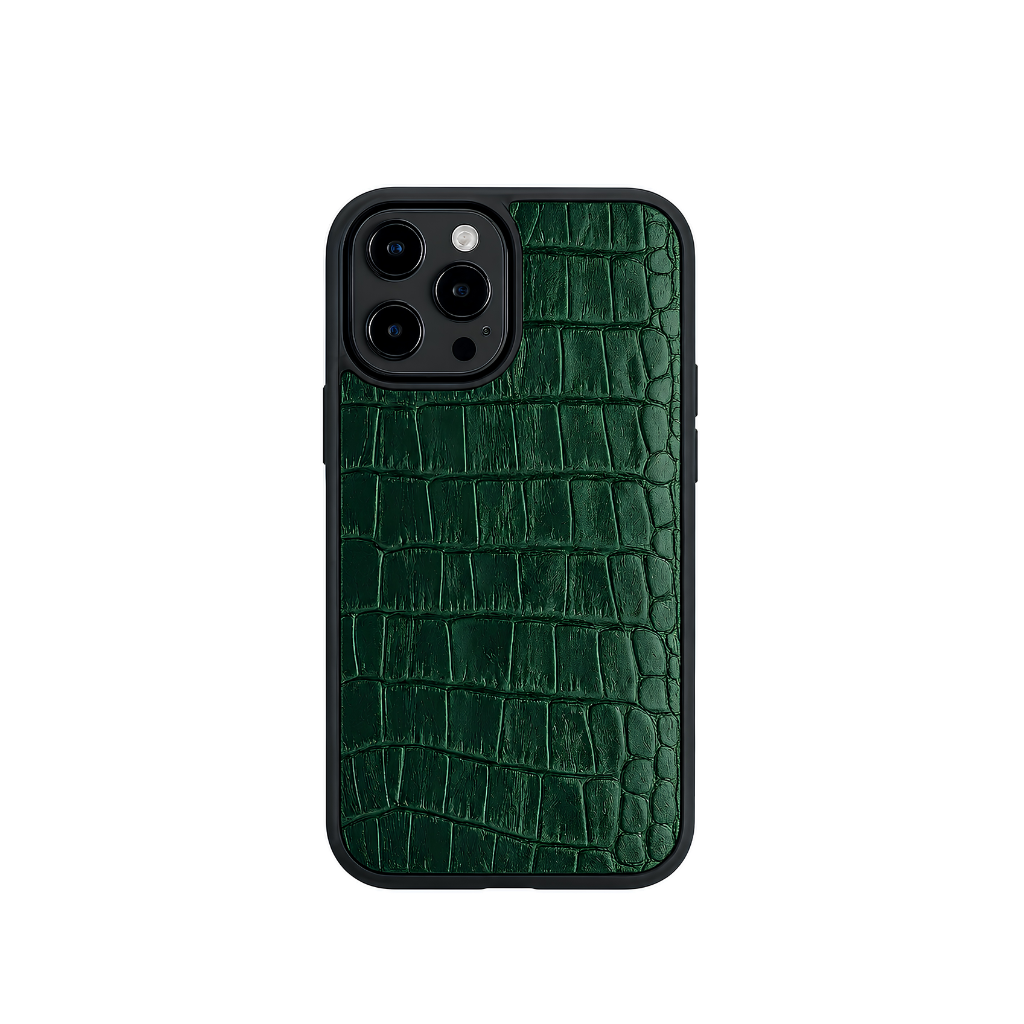 Emerald Croc-Embossed Case