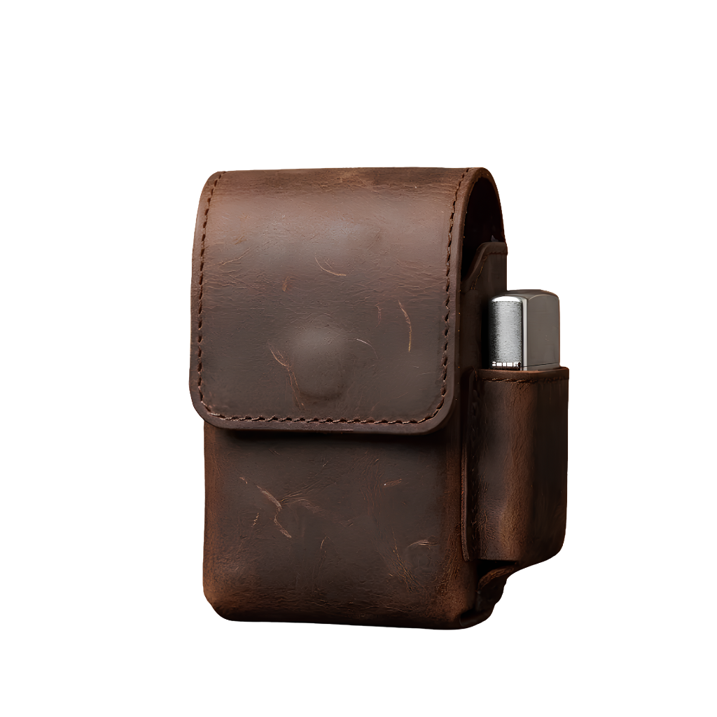 Pieltoro Dual-Carry Leather Cigarette Case