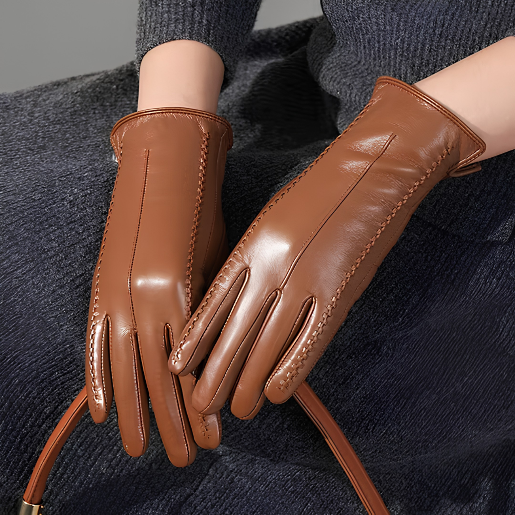 Elegance Leather Hand Gloves - Image 2