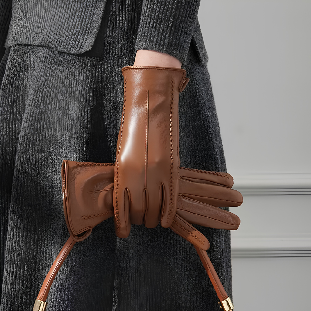 Elegance Leather Hand Gloves - Image 3