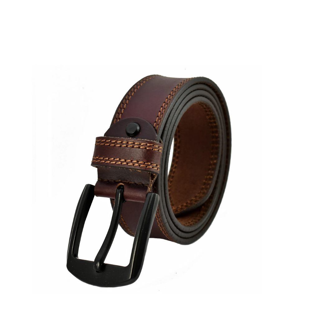 Dual-Row Accent Leather Belt