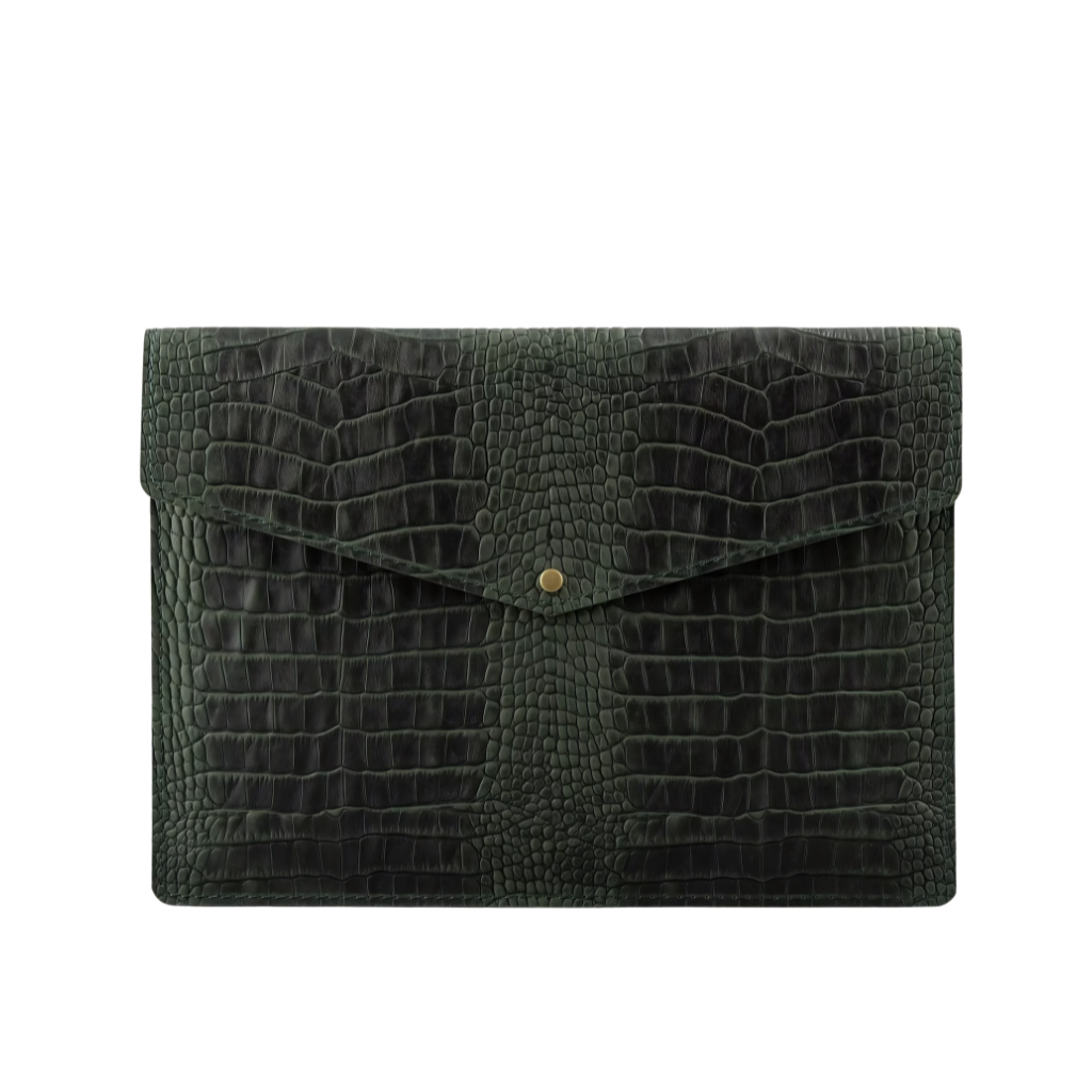 Pieltoro CrocCraft Leather Laptop Sleeve
