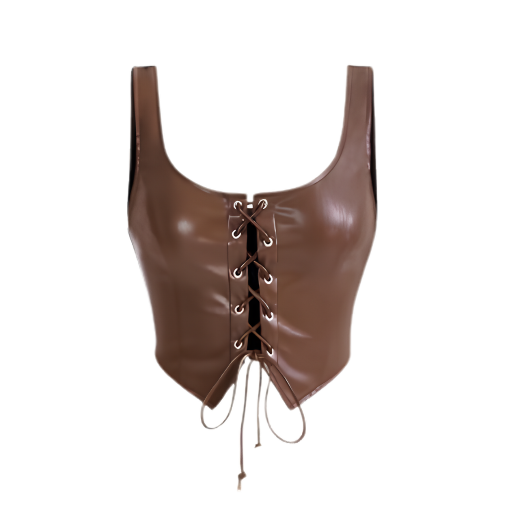 Lace-Up Luxe Leather Corset